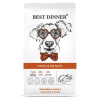 Бест Диннер 12кг - Утка/Картофель - для собак средних/крупных (Best Dinner)