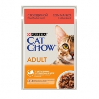 Кэт Чау 85гр - Говядина/Баклажан - для кошек (Cat Chow)