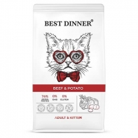 Бест Диннер 10кг - Говядина/Картофель - для котят (Best Dinner)
