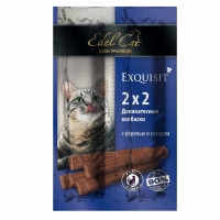 Эдель Кет Форель/Солод, 4шт - колбаски для кошек (Edel Cat)