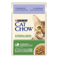 Кэт Чау 85гр - Ягненок/Фасоль - для Стерилизованных кошек (Cat Chow)