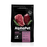 АльфаПет СуперПремиум 3кг - для Взрослых кошек, Говядина/Печень (Alpha Pet SuperPremium)