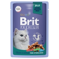 Брит Премиум пауч 85гр - Желе - Утка/Яблоки (Brit Premium by Nature)