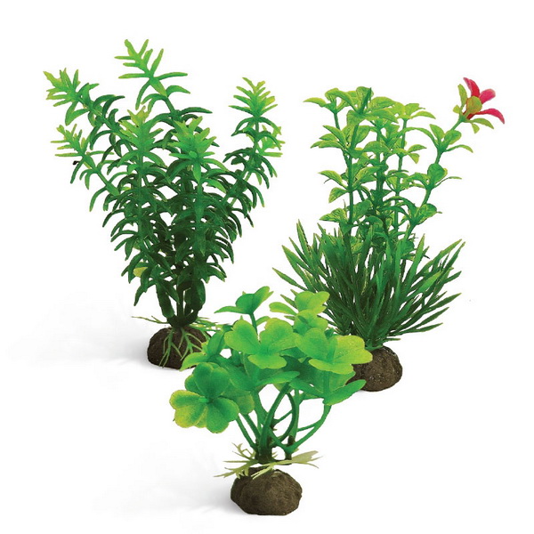 Растения пластиковые 10см, набор 3шт