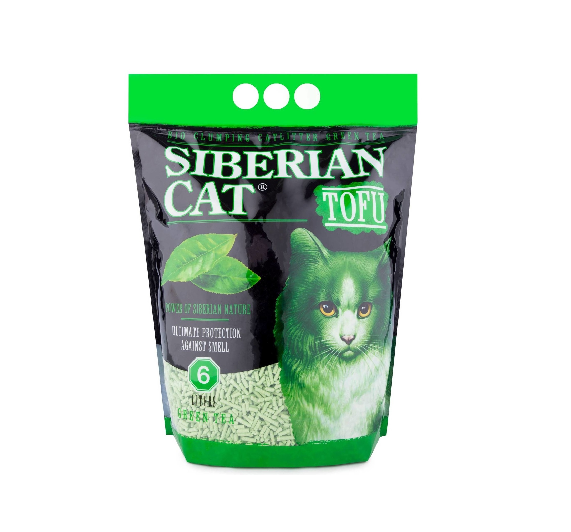 Сибирская кошка Комкующийся 6л - Тофу "Зеленый чай" + Подарок