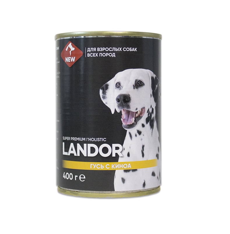 Ландор 400гр - Гусь/Киноа - консервы для Собак (Landor)