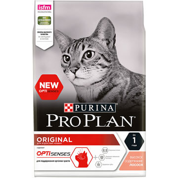 ПроПлан для кошек. Лосось и рис. 1,5кг (Pro Plan) + Подарок