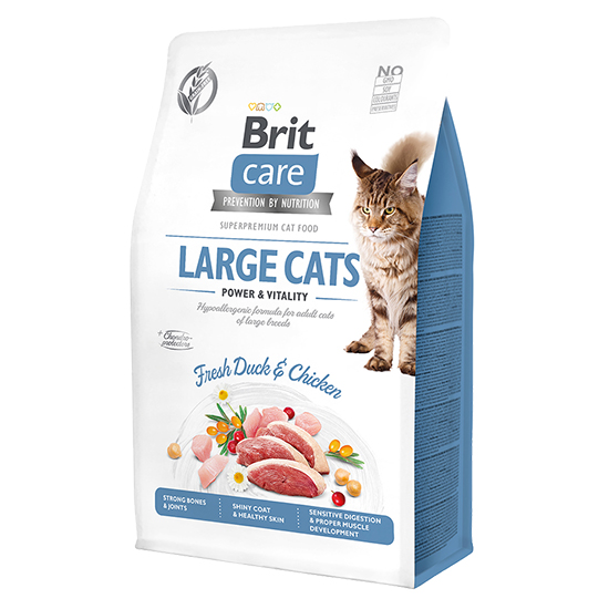 Брит Карэ 2кг - для Крупных Кошек, Утка и Курица (Brit Care)