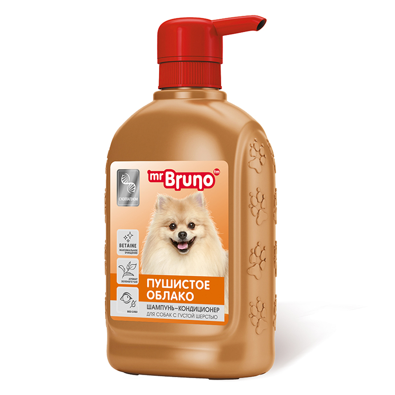 Шампунь для собак с загрязненной шерстью "Мистер Бруно" 350мл - Пушистое облако (Mr.Bruno) + Подарок