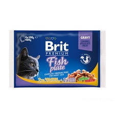Брит Премиум пауч Соус - Рыбная Тарелка - 4штуки (Brit Premium by Nature)