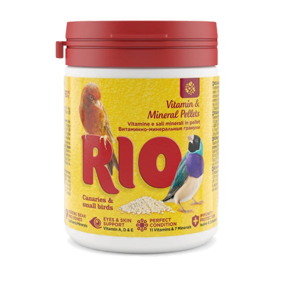САМОВЫВОЗ !!! Рио - витаминно-минеральные гранулы Канареек, Экзотов и других мелких птиц 120гр (Rio)