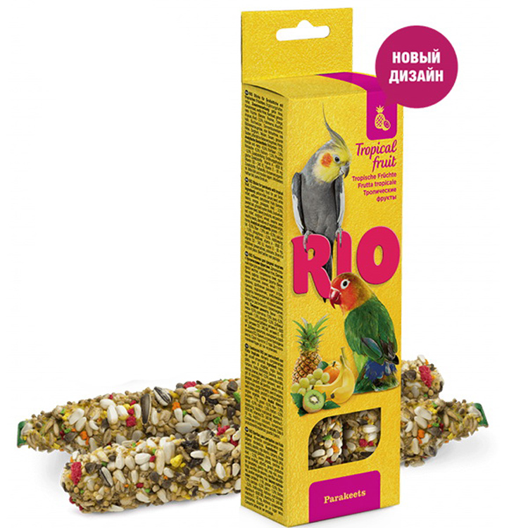 Рио Палочки для Попугаев Средних - Тропические Фрукты, 2шт 75гр (Rio)