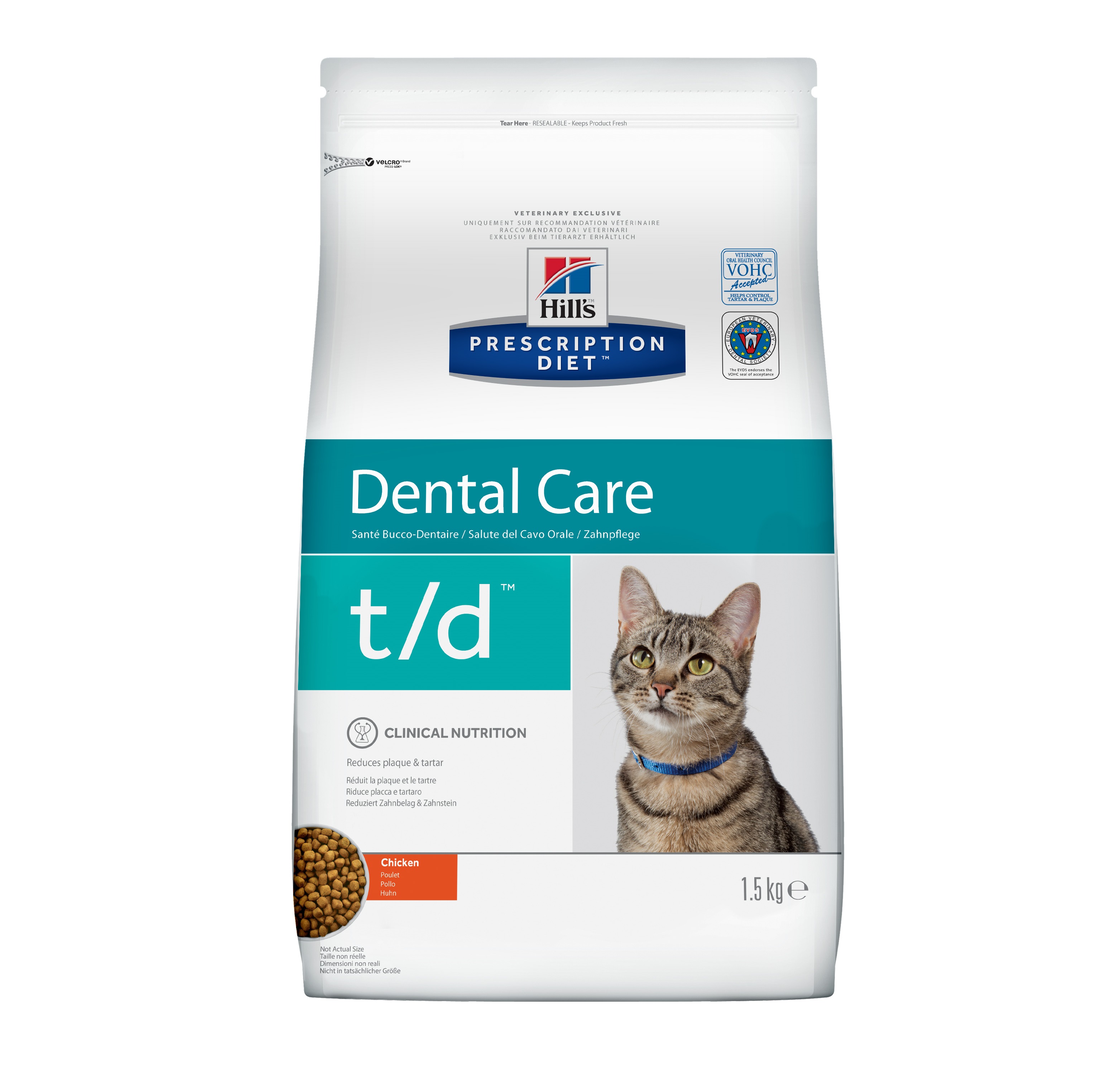 Хилс для кошек. Диета 1,5кг. T/D - проблемы зубов (Hill's)