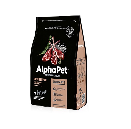 АльфаПет СуперПремиум 18кг - для Мелких Собак - Ягненок (Alpha Pet SuperPremium)