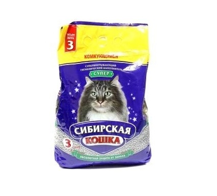 Сибирская кошка "Супер" комкующийся, 3л