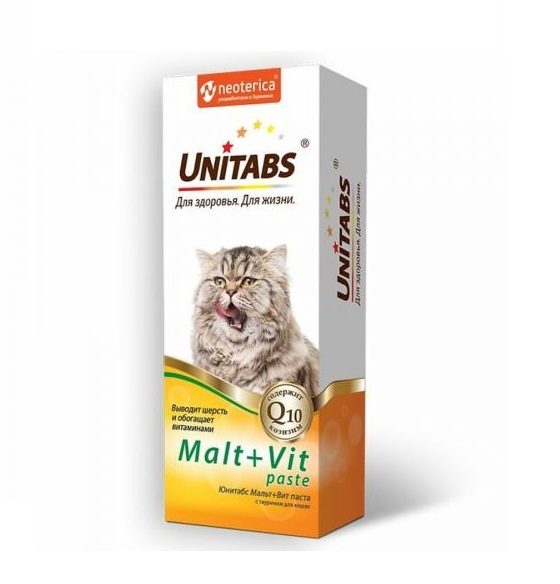 ЮниТабс 120мл - паста для кошек - Мальт Вит (Unitabs)