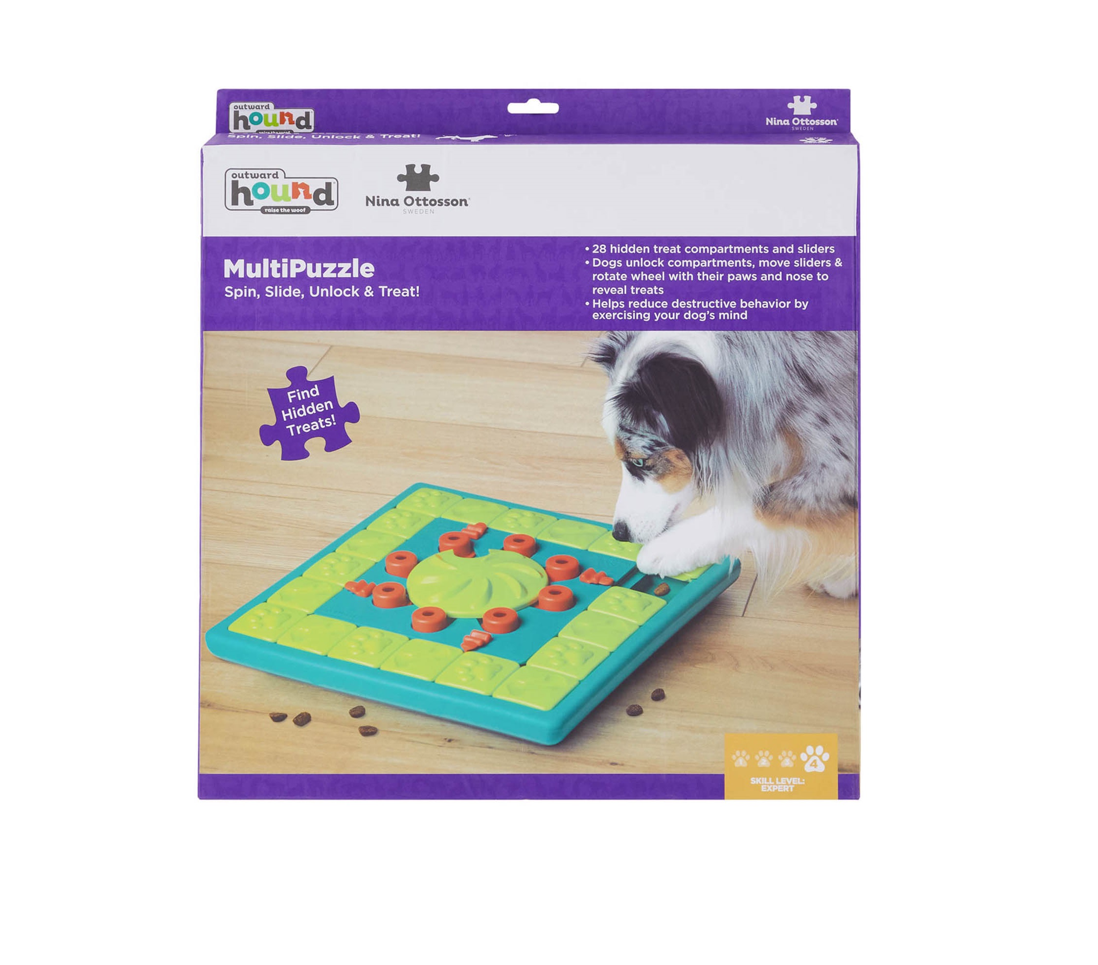 Игрушка-головоломка для Собак "Multipuzzle" 4-й (эксперт) уровень сложности (Nina Ottosson, Petstages)