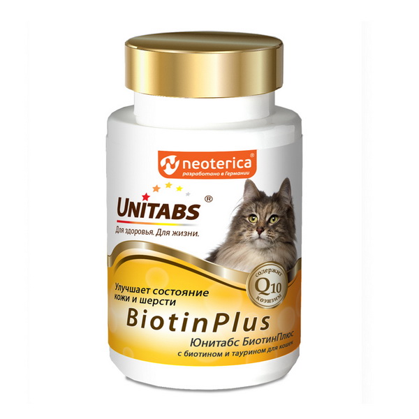 ЮниТабс 120т - для кошек - Биотин (Unitabs)