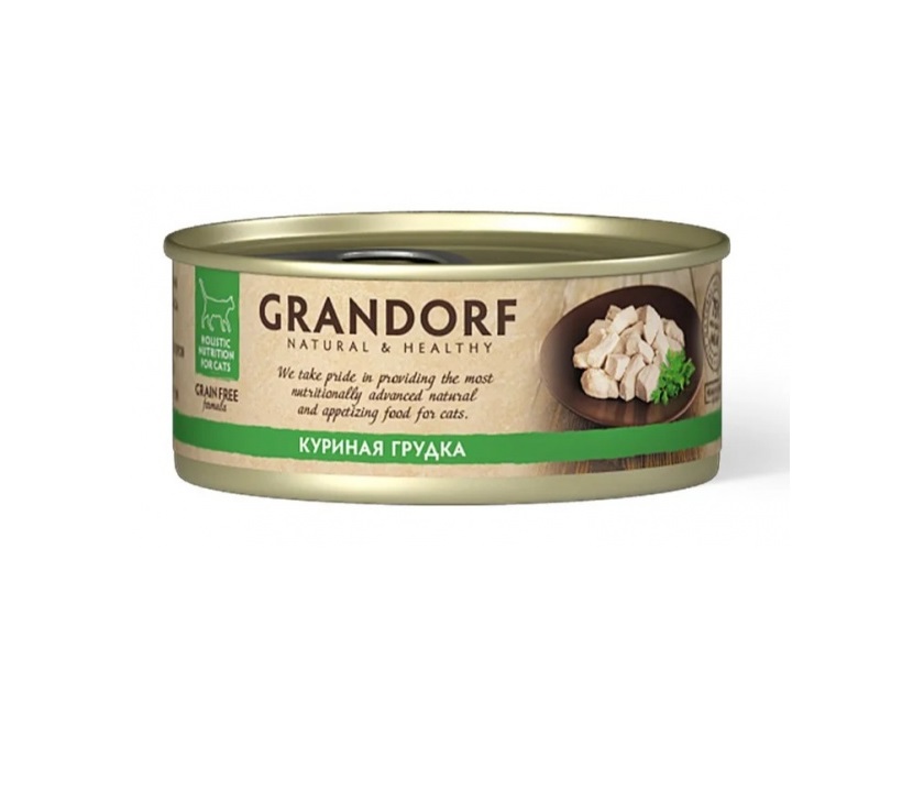 Грандорф 70гр - Куриная Грудка, консервы для кошек (Grandorf)