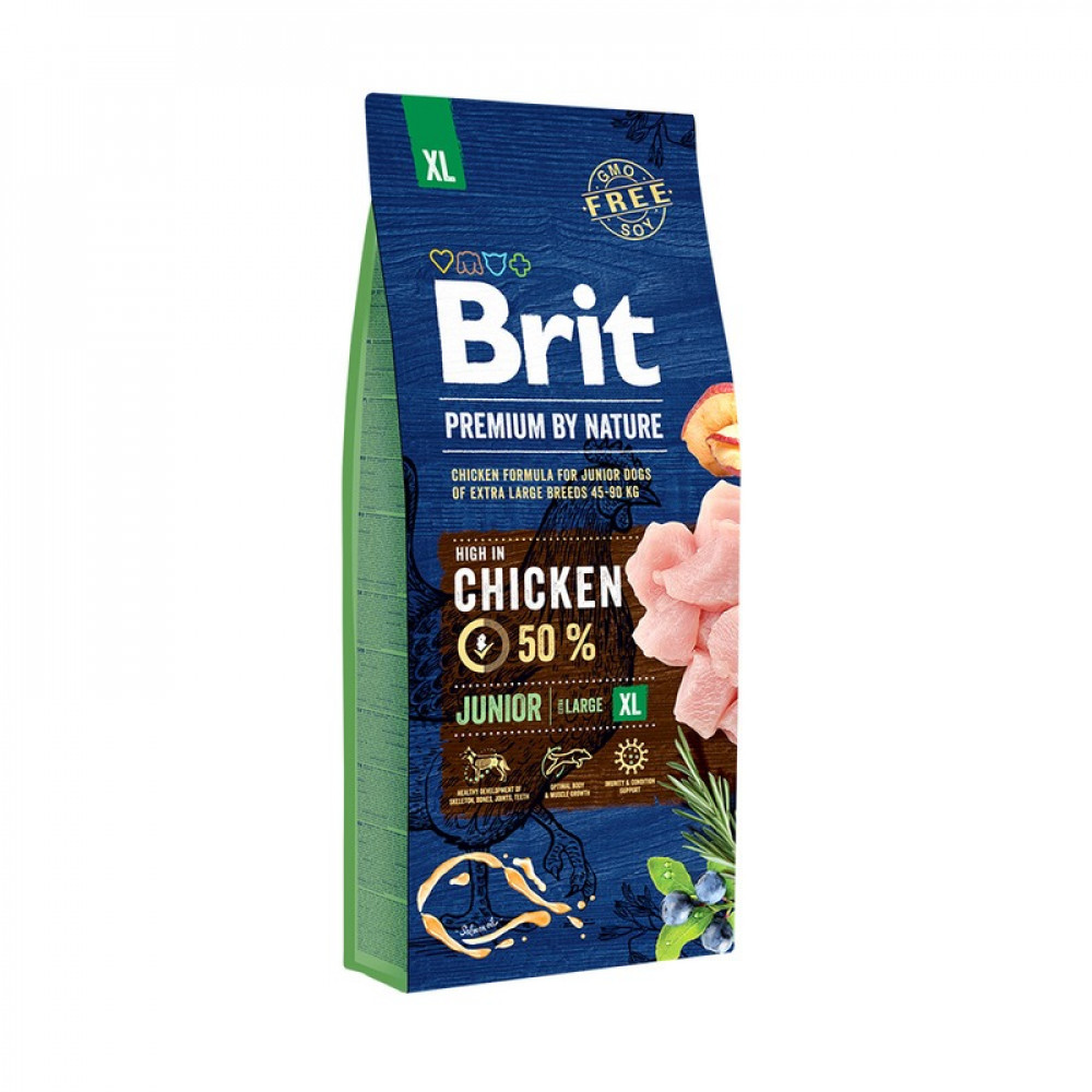 Брит 15кг для щенков Гигантских пород Курица (Brit Premium by Nature)