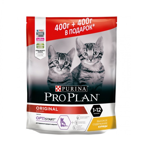 ПроПлан для котят. Курица и рис. 400гр + 400гр (ProPlan)