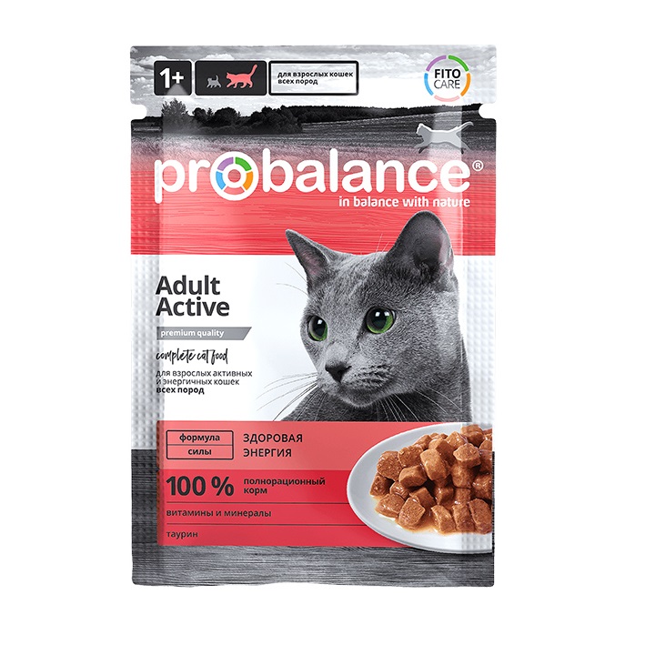 ПроБаланс 85гр пауч - Актив, консервы для кошек (ProBalance)