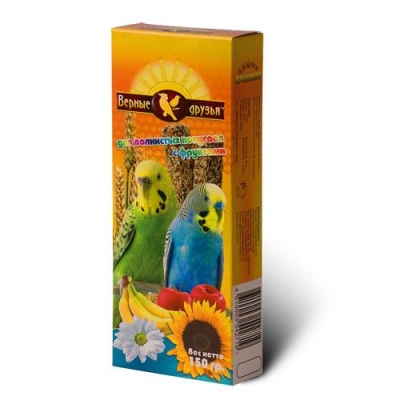 САМОВЫВОЗ !!! Верные Друзья палочки для попугаев - Фрукты - 2шт, 150гр