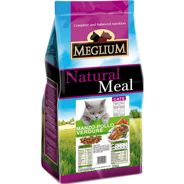 Меглиум 15кг - Говядина/Курица/Овощи - для кошек (Meglium)