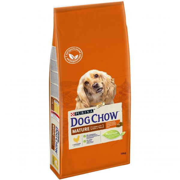 Дог Чау 14кг для собак Пожилых 5+ Курица (Dog Chow)