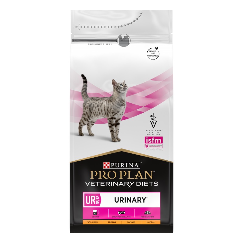 Пурина UR 1,5кг, диета для кошек при мочекаменной болезни (Курица) (Purina) + Подарок