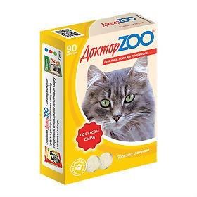 Доктор Зоо для кошек 90шт, Сыр + Подарок