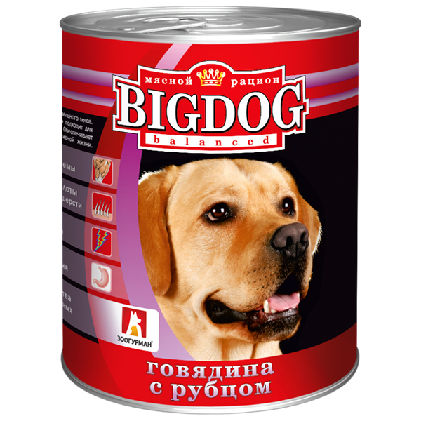 Биг Дог 850гр - Говядина/Рубец (Big Dog), Зоогурман