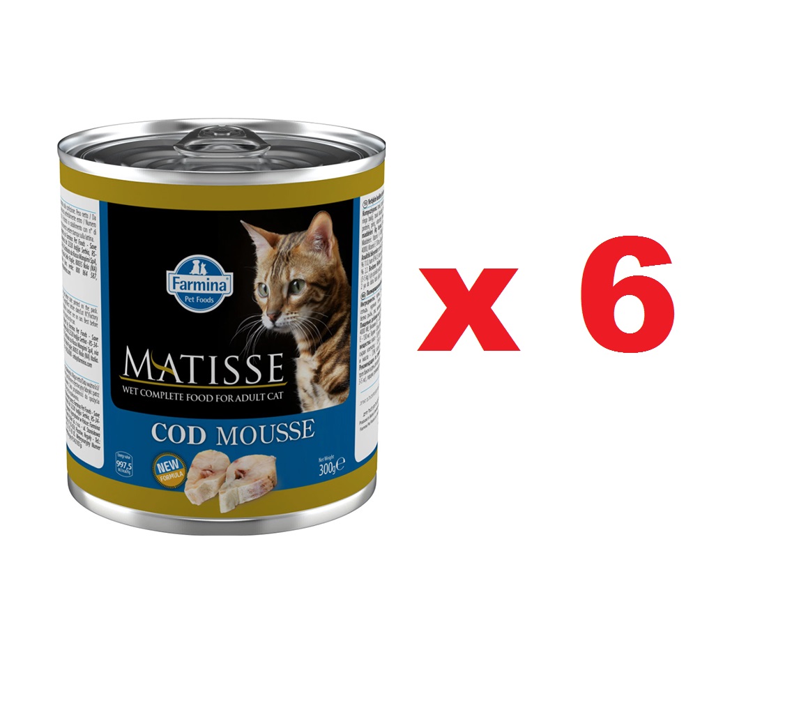 Матис 300гр мусс для кошек - Треска (Matisse), 1коробка = 6штук