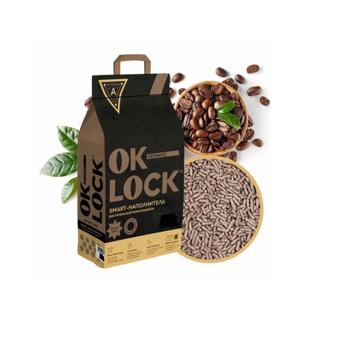 Ок-Лок 11л - Кофе - Тофу - комкующийся растительный (Ok-Lock)