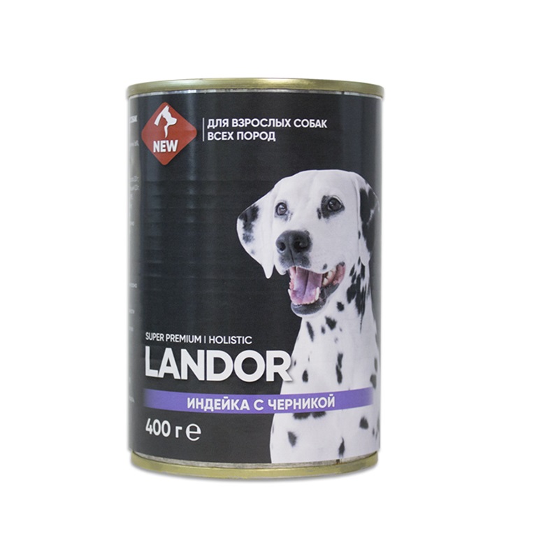 Ландор 400гр - Индейка/Черника - консервы для Собак (Landor)