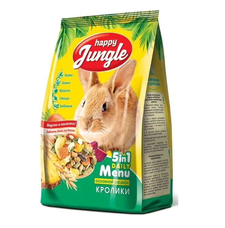 Джунгли для Кроликов 900гр (Happy Jungle)