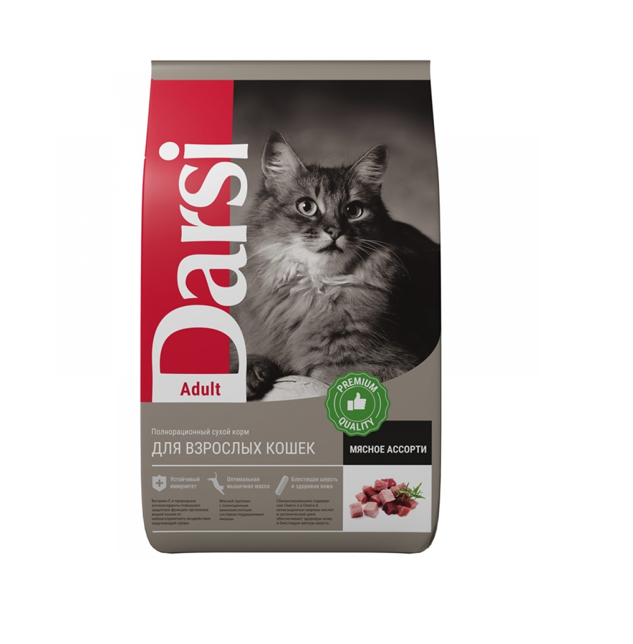 Дарси 10кг - Мясное ассорти, для кошек (Darsi)