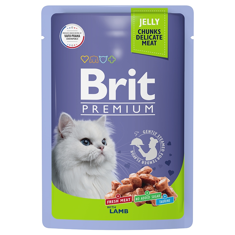 Брит Премиум 85гр - Желе - Ягненок (Brit Premium) + Подарок