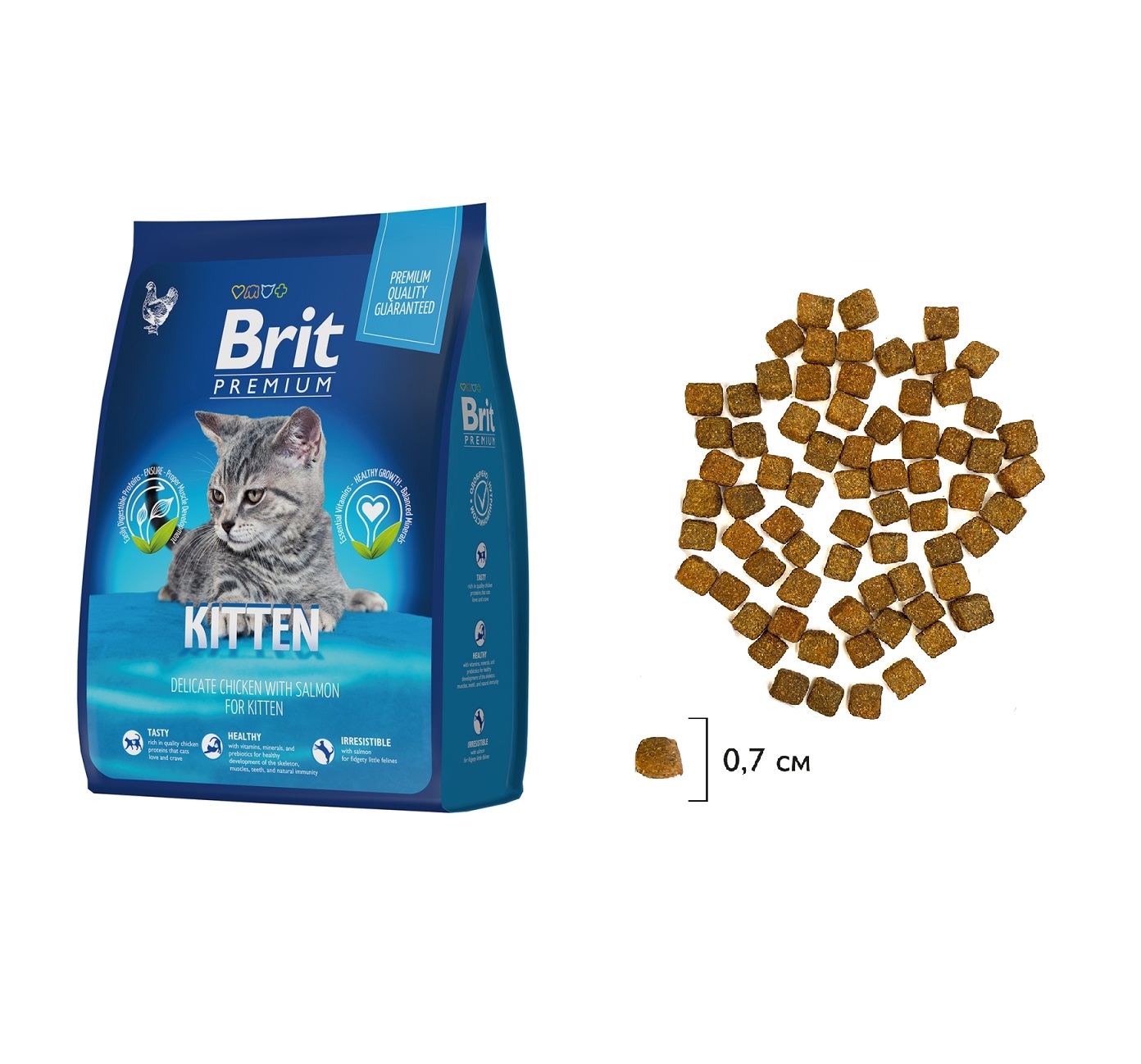 Брит Премиум - Курица Киттен, для Котят, весовой (1кг) (Brit Premium by Nature)