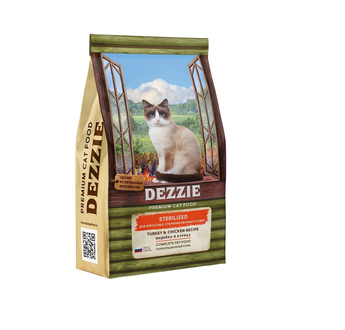 Деззи 10кг - Индейка/Курица - для кошек Стерилизованных + Подарок