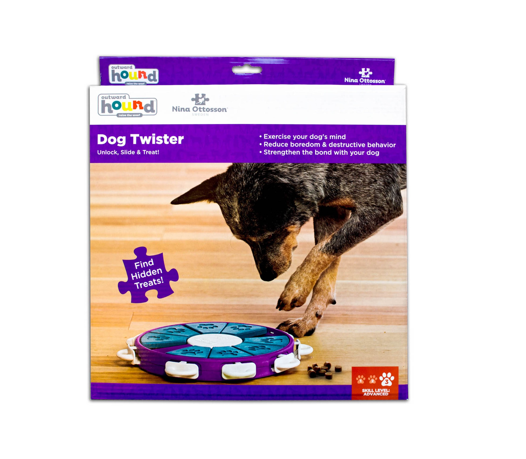 Игрушка-головоломка для Собак "Twister" 3-й (продвинутый) уровень сложности (Nina Ottosson, Petstages)