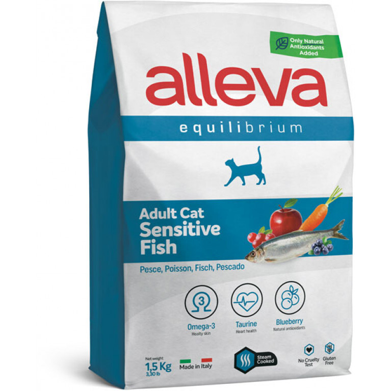 Аллева Эквилибриум 1,5кг - Рыба - Сенситив для взрослых кошек (Alleva Equilibrium)