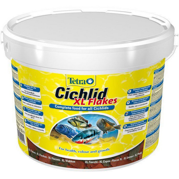 Тетра Цихлид 10л (Cichilid XL Flakes) - Хлопья Крупные для Цихлид (Tetra)