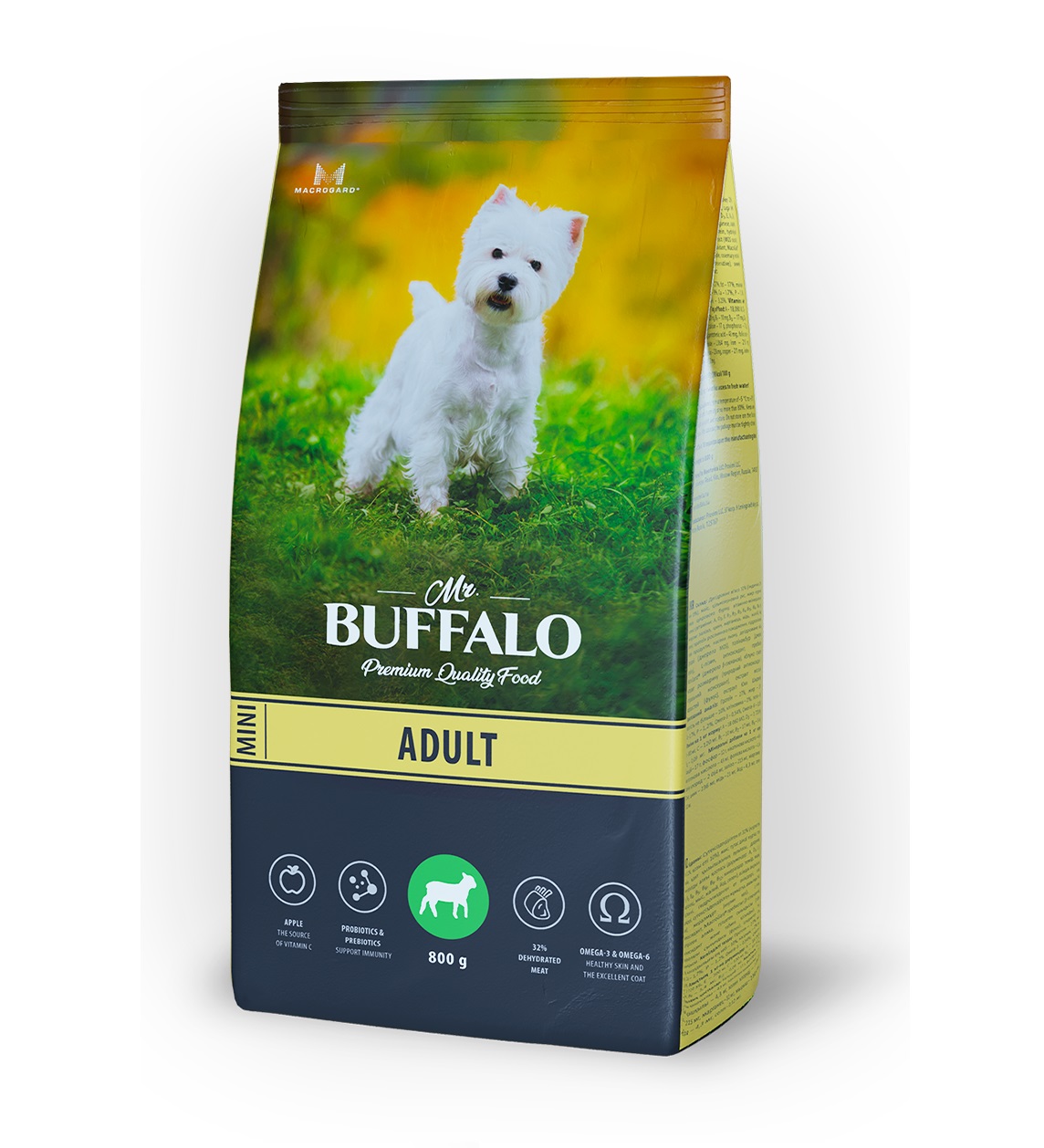 Мистер Буффало 800гр - Ягненок - для мелких собак (Mr.Buffalo)