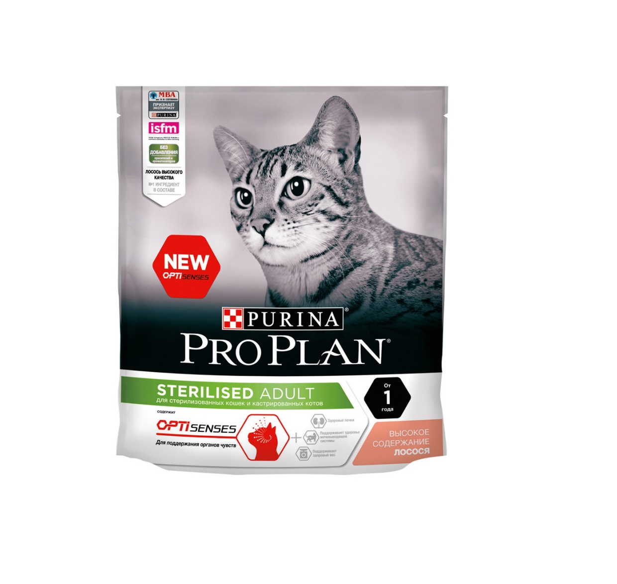ПроПлан для кошек стерилизованных, Лосось. 400гр - Защита органов чувств (Pro Plan)