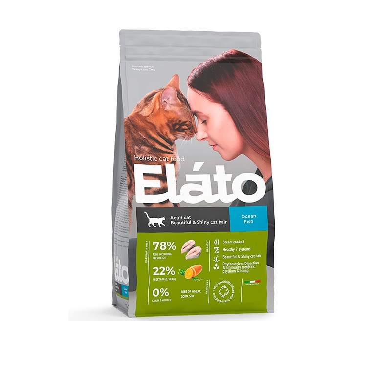 Элато Холистик 300гр - Рыба - для кошек Красивая Шерсть (Elato Holistic)