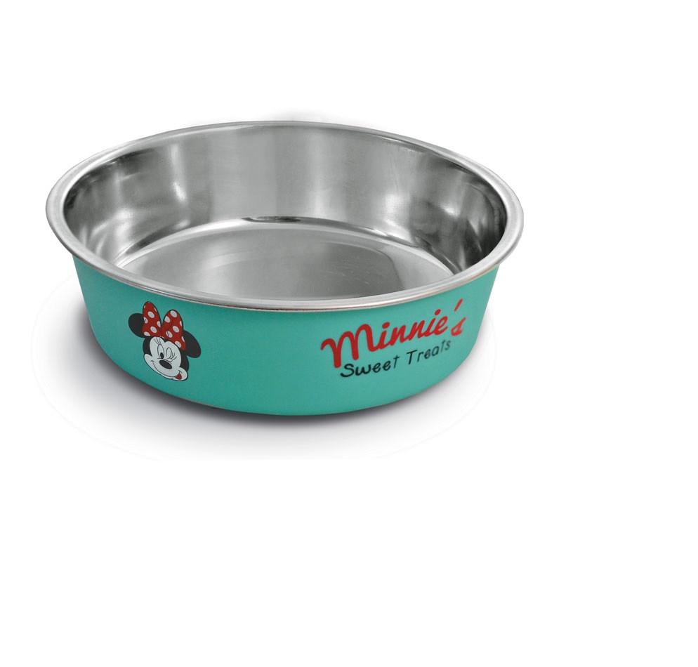 Миска металлическая на резинке "Minnie & Treats" 250мл, (Triol, Disney)
