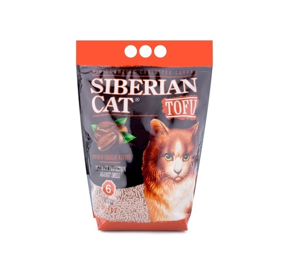 Сибирская кошка Комкующийся 6л - Тофу "Кофе" + Подарок