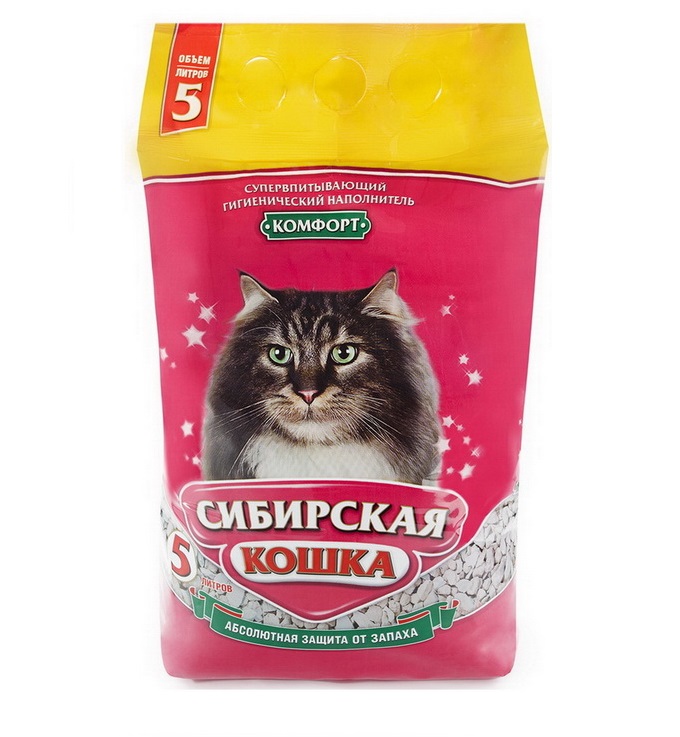 Сибирская кошка "Комфорт" 5л, впитывающий