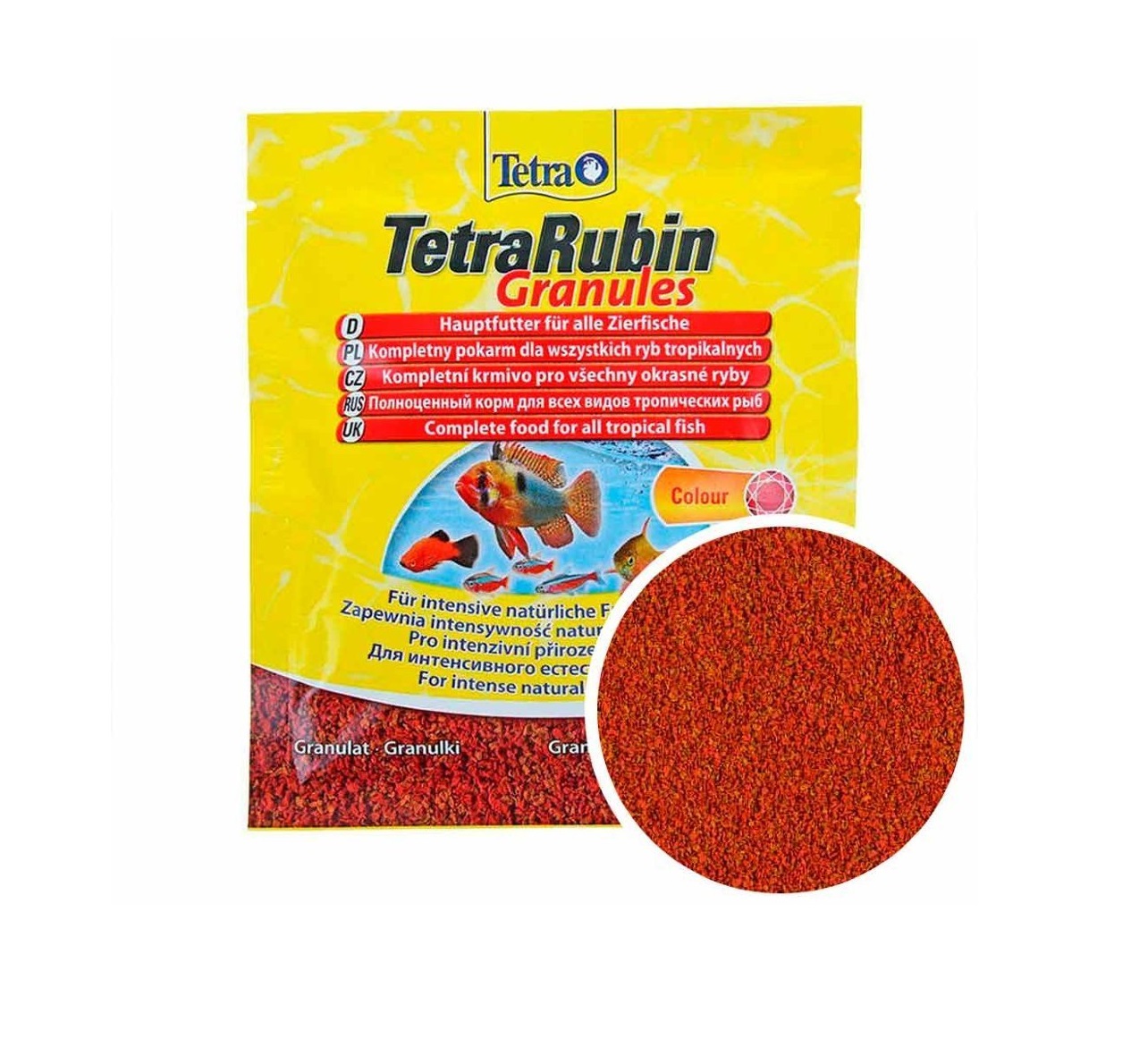 Тетра Рубин 15гр (Rubin Granules) - Гранулы для Окраса, для всех видов рыб (Tetra)